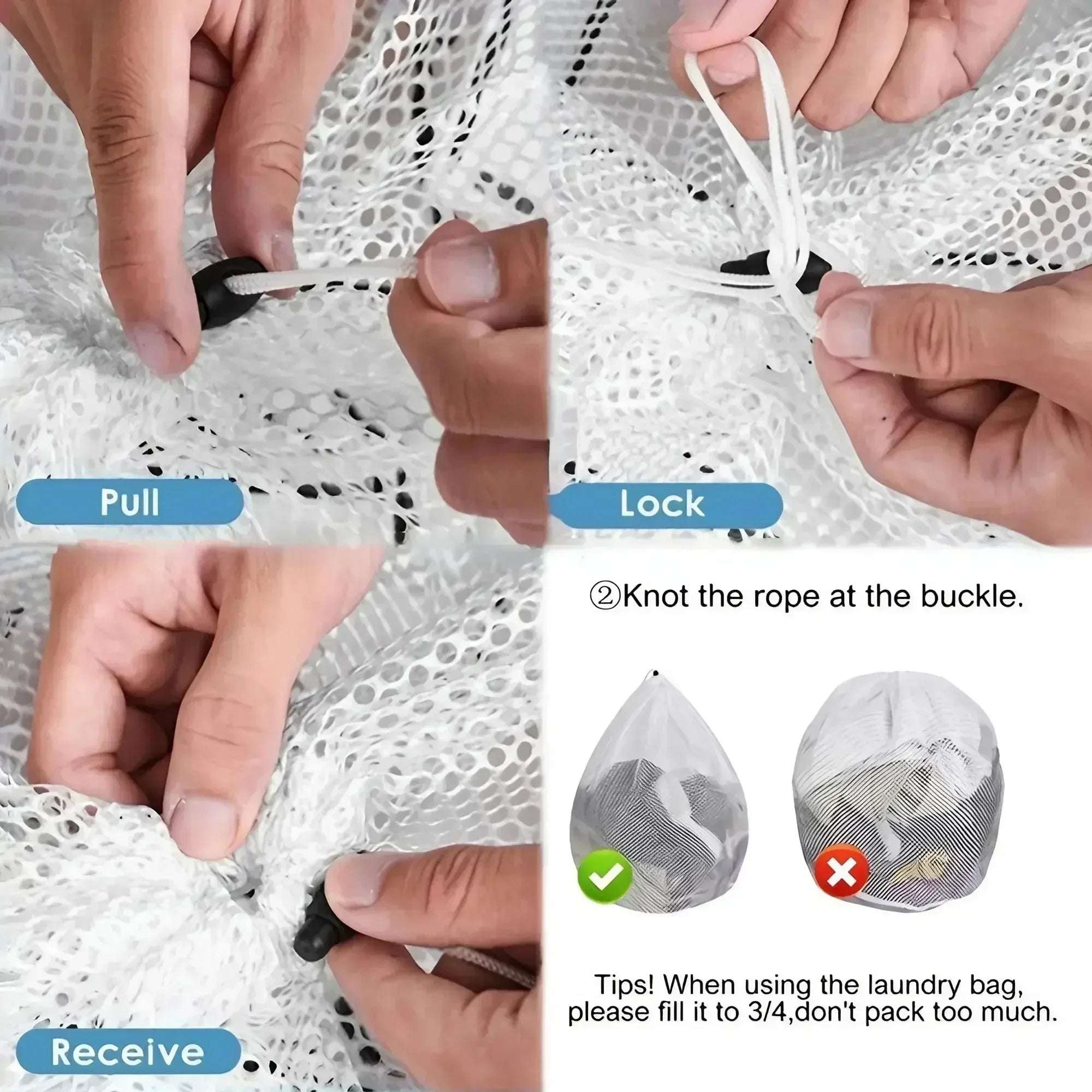 1PC Mesh Laundry Wash Bag – Machine Washable with Drawstring, Reusable & Travel-Friendly for Blouses, Stockings & Underwear