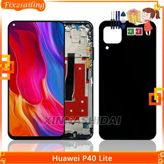 6.4’‘ New Display For Huawei P40 Lite LCD Touch Screen Digitizer Assembly With Frame Display Replacement For Huawei P40 Lite