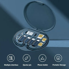 طقم كابل محول شحن متعدد المنافذ USB من النوع C إلى C بقدرة 60 وات، مجموعة تحويل USB C إلى Lightning، USB A وType C إلى Micro/Type C/Lighting