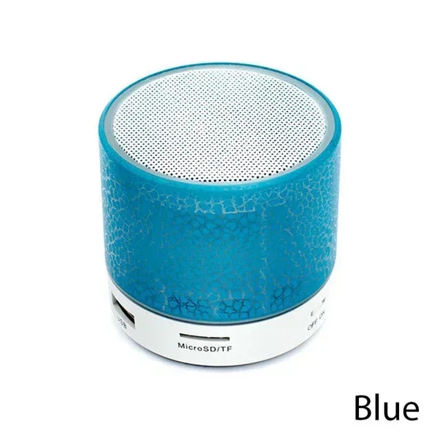 مكبر صوت بلوتوث صغير لاسلكي مكبر صوت Crack LED بطاقة TF USB مضخم صوت محمول MP3 صوت مكبر صوت لاسلكي للهواتف الذكية