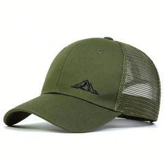 Unisex Mountain Range Embroidery Baseball Net Caps Spring Summer Outdoor Adjustable Casual Hats Dad Hat Sunscreen Hat