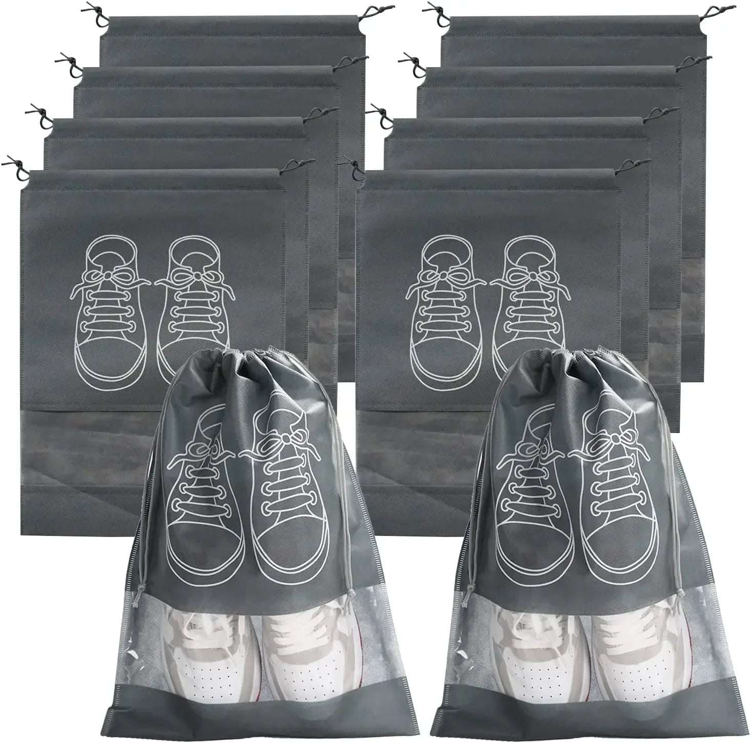 5/10PCS Shoes Storage Organizer Bags Non-Woven Shoe Dust Bags Portable Travel Shoe Bag Shoes Storage Packing Pouch Organizers