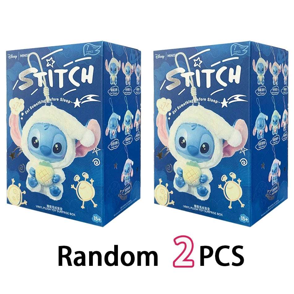 15CM New Stitch Eat Something Before Sleep Series Blind Box Plush Dolls Pendant Cute Doll Ornament Mystery Box Surprise Toy Gift