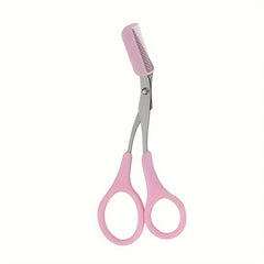1pc Comb Eyebrow Scissors Professional Precision Eyebrow Trimming Scissors Hair Removal Beauty Tools。