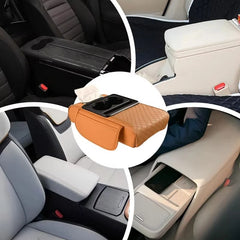 Auto Center Console Armrest Cushion With 2 Cup Holder Armrest Heightening Pad Auto Amrest Pillow Cover Pad for All Seasons