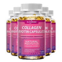 Alxfresh Collagen 2000mg with Biotin 2500mcg Protein 3g Hyaluronic Acid Vitamin C Healthy Formula Dietary Supplement Gluten Free