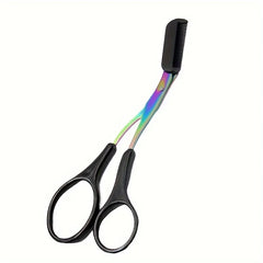 1pieces Stainless Steel Color Titanium Eyebrow Trimmer Scissors, Eyebrow Scissors with Comb