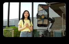 AOCHUAN 3-Axis Handheld Gimbal Stabilizer for Smartphone with Fill Light for iPhone Android Face Tracking Vlog Smart XE
