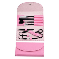 8-piece eyebrow grooming kit with eyebrow shaper, eyebrow pencil, and tweezers for women and men, complete set