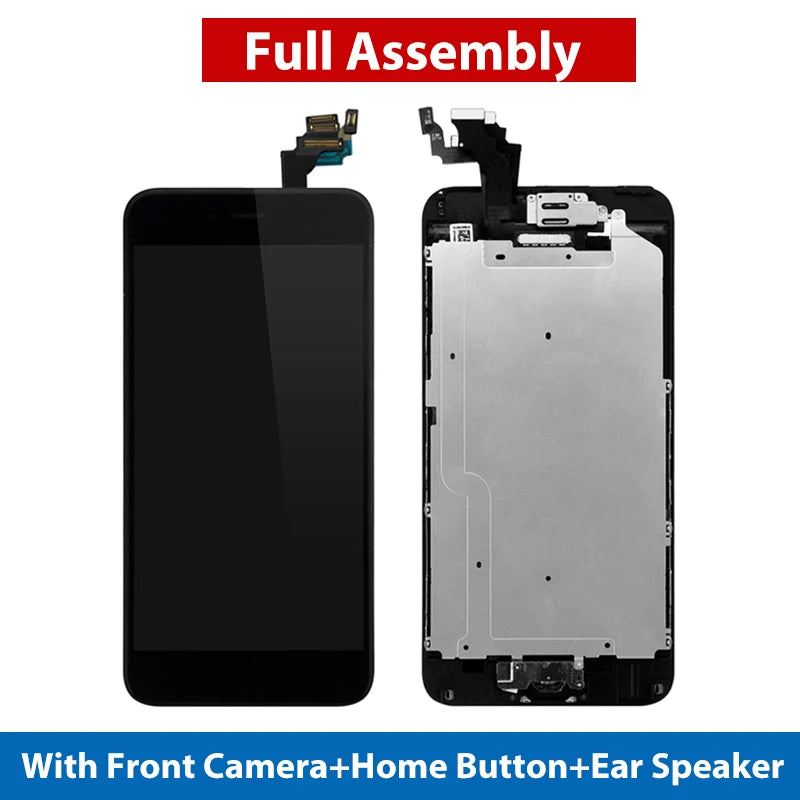 Full Set LCD For iPhone 6 A1586 Display Touch Screen Digitizer Full Assembly 6G Ecran Replacement With Home Button Front Camera