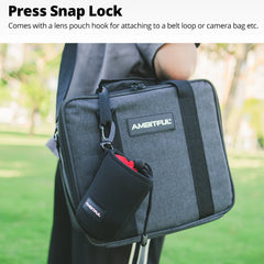 حقيبة عدسات كاميرا جديدة من AMBITFUL، حقيبة برباط، مقاس SML XL، لكاميرا Canon Sony Nikon DSLR، حافظة أسطوانية للعدسات مزودة بخطاف