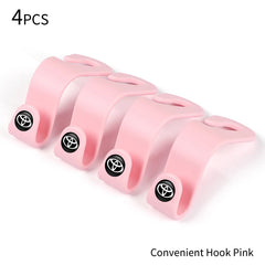 Car Logo Seat Hook Multi-function Seatback Storage Hanger Accessories For Toyota Gazoo Racing Crown Corolla YARIS L Auris Hilux