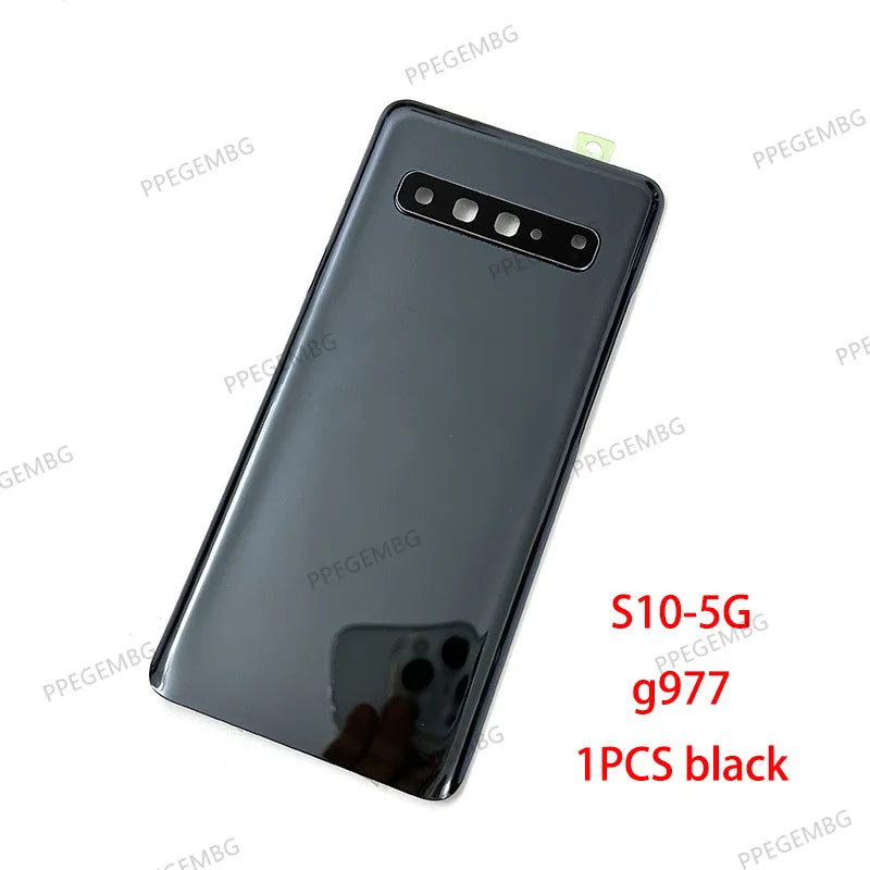 S10 5G Glass For Samsung S10 5G G977 G977U G977F Battery Back Cover Rear Door Lid Panel Shell Housing Case Camera Lens Replace