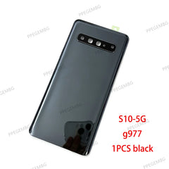 S10 5G Glass For Samsung S10 5G G977 G977U G977F Battery Back Cover Rear Door Lid Panel Shell Housing Case Camera Lens Replace
