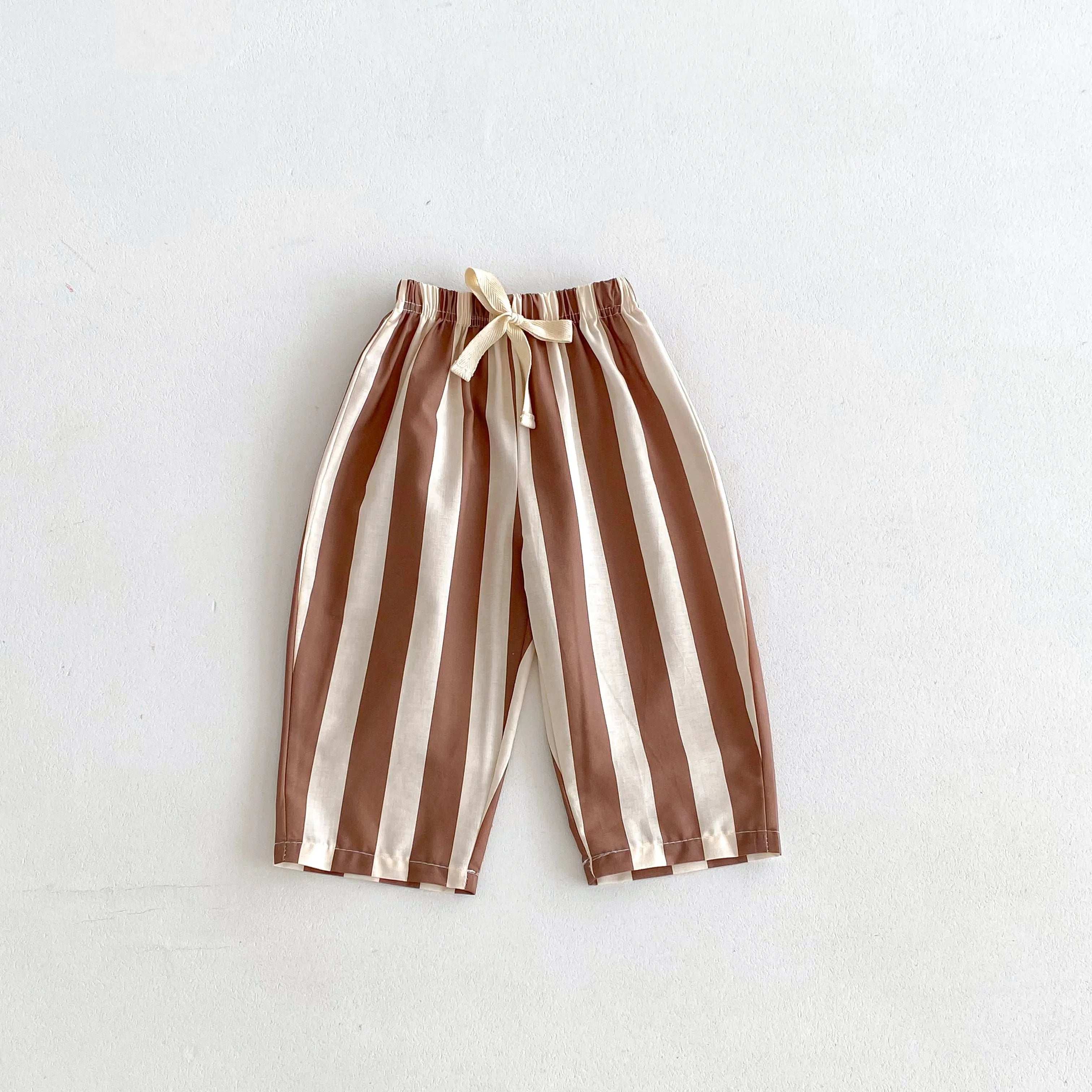 Fashion Striped Trousers For Children's Clothes Summer Thin Loose Casual Kids Harem Pants Toddler Costume Boys Girls Long Pant