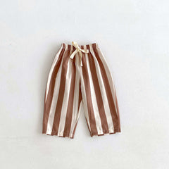 Fashion Striped Trousers For Children's Clothes Summer Thin Loose Casual Kids Harem Pants Toddler Costume Boys Girls Long Pant