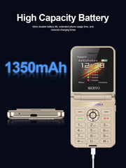 هاتف محمول SERVO Pocket S1 بأربع بطاقات SIM قابل للطي، اتصال سريع، GSM، صوت سحري، مصباح يدوي، تسجيل مكالمات، MP4، FM، نسيج، هواتف خلوية