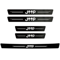 Car Door Sill Carbon Fiber Sticker Threshold Side Anti Scratch Waterproof Decal for Jeep Renegade Wrangler JL JK Gladiator Grand