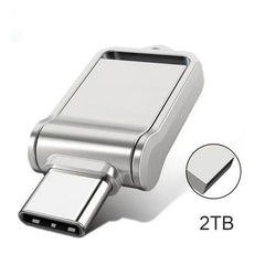 محرك أقراص فلاش USB Type-c 2 في 1 من شاومي بسعة 2 تيرابايت 3.1، عالي السرعة، نقل بيانات، قرص معدني مقاوم للماء، عالمي للهواتف المحمولة والكمبيوتر