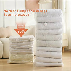 Vacuum Storage Bags No Need Pump Large Plastic Storage Bags for Storing Clothes blankets Compression Empty Bag Travel Accessorie