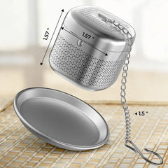 Extended Chain Hook Stainless Steel Tea Infuser Ball Brew Tea Extra Fine Mesh Loose Tea Steeper Ball Shape Mesh Filter Strainer