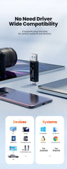 قارئ بطاقات Olaf 5 في 1 Otg Type C قارئ بطاقات Micro Sd محرك أقراص فلاش قارئ بطاقات الذاكرة الذكية USB 2.0 Tf Cf محول قارئ البطاقات