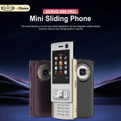 SERVO N95 PRO Mini Sliding Mobile Phone 2 SIM Standby Cellphone Magic Voice Speed Dial Call Recording Flashlight 2.0" Telephones