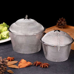 Herbal Ball Tea Spice Strainer Durable Silver Reusable Stainless Mesh Teakettle Locking Tea Filter Infuser Spice Kitchen 5 Sizes