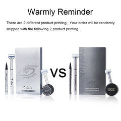 مجموعة ZVEV Lazy Lower Eyelash Stamp Eyeliner المقاومة للماء والعرق لا تفقد اللون 2 في 1 مناسبة للمبتدئين
