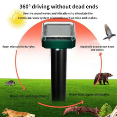 Solar Ultrasonic Rat Repellent Cat Repellent Ultrasonic Outdoor Long-lasting Anti-cat Meowing Solar Electronic Repeller ABS