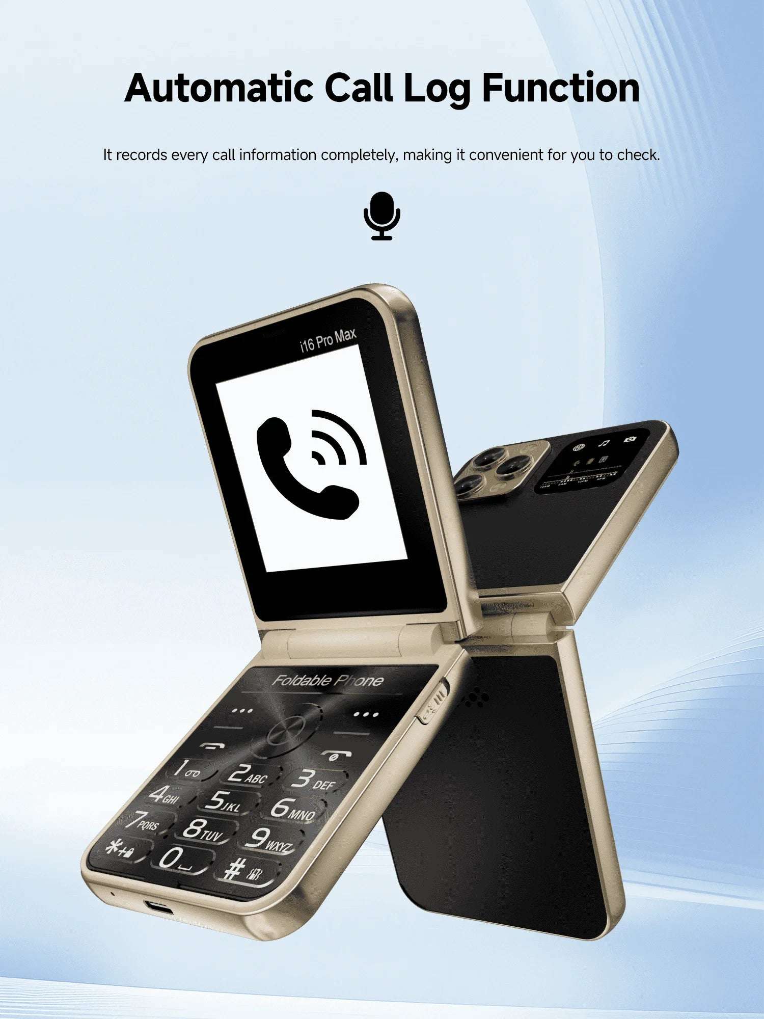 SERVO i16 PRO MAX Flip Mobile Phone 4 SIM Standby Speed Dial Magic Voice Flashlight Call Recording 2G GSM Button Fold Cellphones