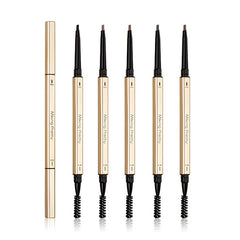 Double Head Eyebrow Pencil 5 Colors Brown Long Lasting Waterproof Ultra Fine Eye Brow Pen Luxury Gold Cosmetic
