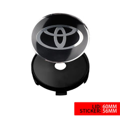 56/60mm Car Wheel Hub Center Cap Aluminum Metal Logo Stickers For Toyota Rav4 Corolla Camry Aqua Auris Cross Yaris TRD Prius GR
