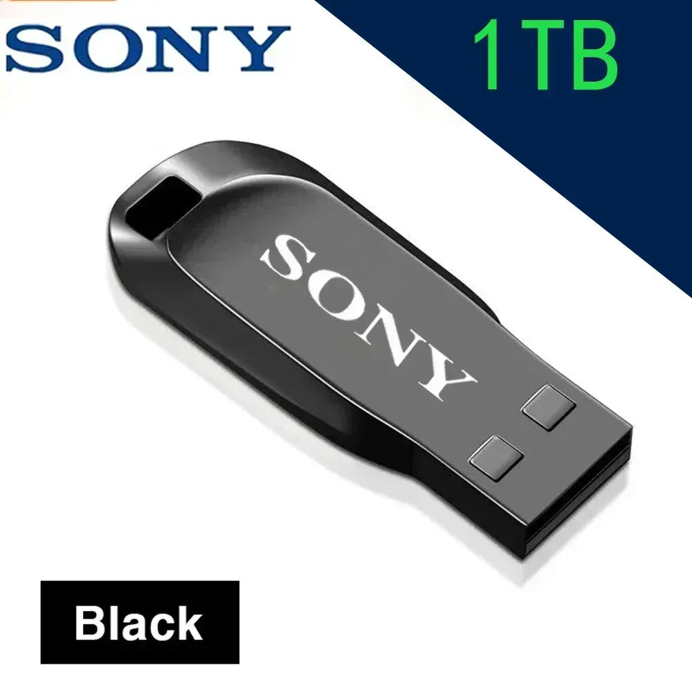 Sony metal USB flash drive, black, 1TB