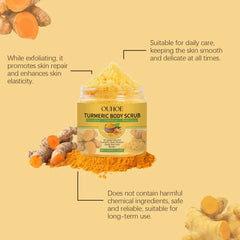 Exfoliating Body Scrub Turmeric Knee Elbow Cuticle Softener Moisturizing Tender Body Cleaning Exfoliator Dead Skin Remover Scrub