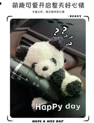 Car Interior Decoration Ornaments Car Mounted Gear Guard Decoration Panda Doll 2024 New Turn Signal Wiper Cartoon Doll