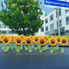 New 5 Pieces Car Dashboard Ornament Decoration Car Window Decoration Sunflower Design Car Decoration Car Interior Accessories
