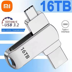Xiaomi 2-In-1 Flash Drive Fast Speed USB3.2 Memories Type-c 8TB 16TB Pendrive 128GB 2TB High Speed Flash Disk For Computer NEW