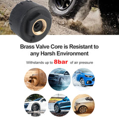 Tire Pressure Monitoring System Temperature Warning New C External Battery Version Sensors Solar TPMS Car Tyre Pressure Monitor