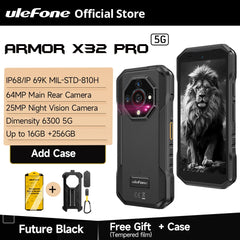 Armor X32 Pro 5G Rugged Phone Android  Waterproof Smartphone Up to 16GB RAM 256GB ROM  5.65”Dimensity 6300 NFC Mobile Phone