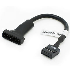 سلك محول رأس اللوحة الأم عالي الجودة قطعة واحدة 20 دبوس USB 3.0 أنثى إلى 9 دبوس USB 2.0 ذكر لجهاز الكمبيوتر سلك محول الكمبيوتر