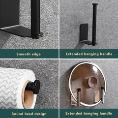 Kitchen Roll Paper Holder Stand Toilet Paper Holder Bathroom Towel Rack Without Drilling Roll Paper Dispenser Kitchen Towel Rack