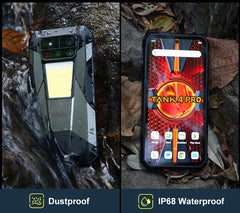 【العرض العالمي الأول】هاتف Unihertz 8849 Tank 4 pro الذكي 5G مع جهاز عرض بدقة 720 بكسل Dimensity 8300 سعة 36 جيجابايت + 1 تيرابايت وشاشة AMOLED بدقة 3K