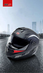 BLD Personalised Motorcycle Full Face Helmet Men Women Fashion Dual Lens Helmets Motocross Racing Modular Flip Up Casco Moto