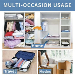 1-8PCS Vacuum Bag and Pump Cover for Clothes Storing Large Plastic Compression Empty Bag Travel Accessories Storage Container
