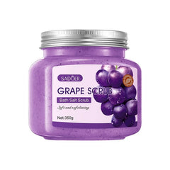 Grape Bath Salt Scrub 350g, Exfoliating, Moisturizing, Smoothing, Facial and Body Scrub, Hypoallergenic, Physical Exfoliation, Can Be Used for Legs, Knees, Feet, Arms, Hands and Whole Body, and Is a Great Gift for Family Memb