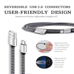 كابل USB من النوع C 2.4A شاحن بطارية سريع الشحن سلك كابل بيانات من النايلون المنسوج شاحن الهاتف المحمول لهواوي وسامسونج USB C