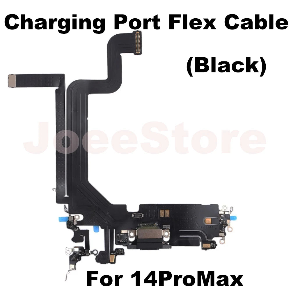 Charging Port Flex Cable for iPhone 11 12 13 14 Pro Max Mini X XS XR USB Charger Dock Connector With Microphone Ribbon Repair