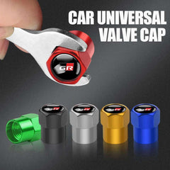4PCS Car Badge Wheel Tires Valve Caps Metal Tyre Dust Covers For Toyota Fortuner Chr Verso Prius Hiace Trd Yaris Corolla Camry