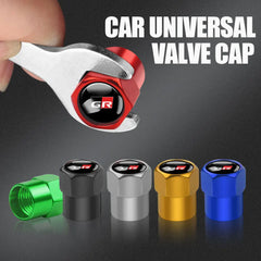 4PCS Car Badge Wheel Tires Valve Caps Metal Tyre Dust Covers For Toyota Fortuner Chr Verso Prius Hiace Trd Yaris Corolla Camry